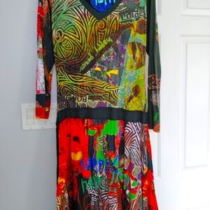 Rare Desigual Happy Dress or Tunic - Medium